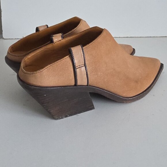 FREE PEOPLE | Marfa Western mules in tan or sand dollar leather Sz 38 - Picture 5 of 7